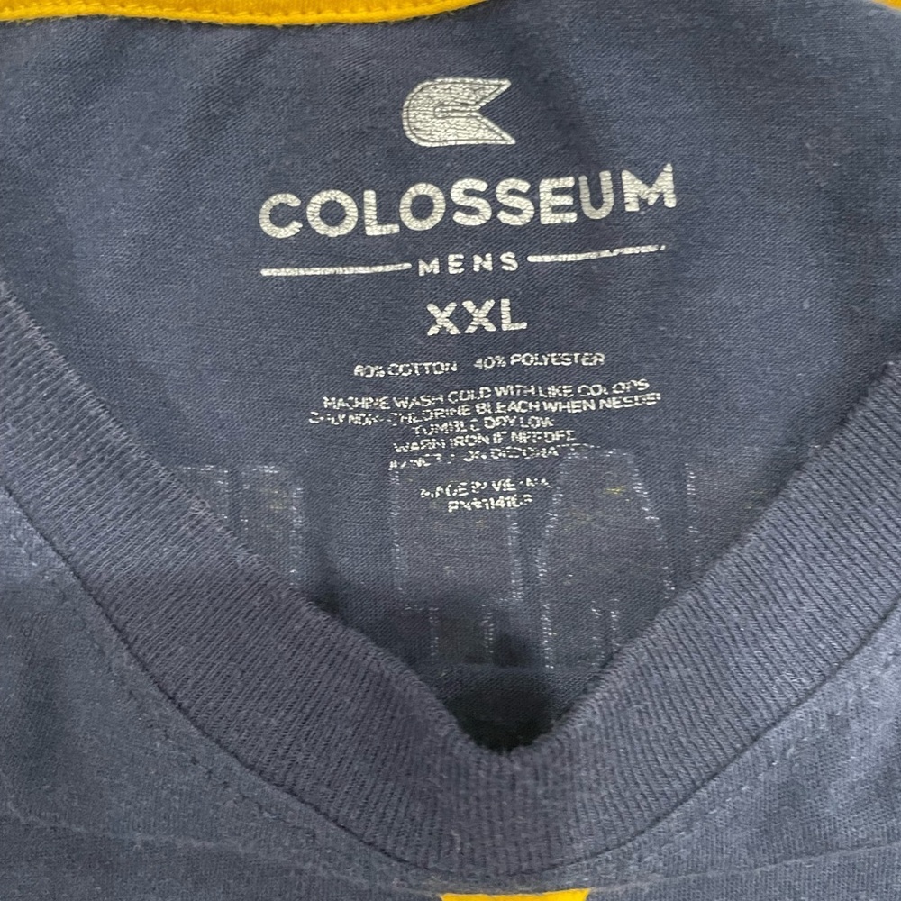 COLOSSEUM Navy West Virginia Mountaineers Men's Shirt SIZE XXL - Picture 2 of 4
